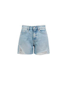 Shorts Tam X in denim chiaro con strappi - YES SHOPShortsICON DENIMTAMX-W24