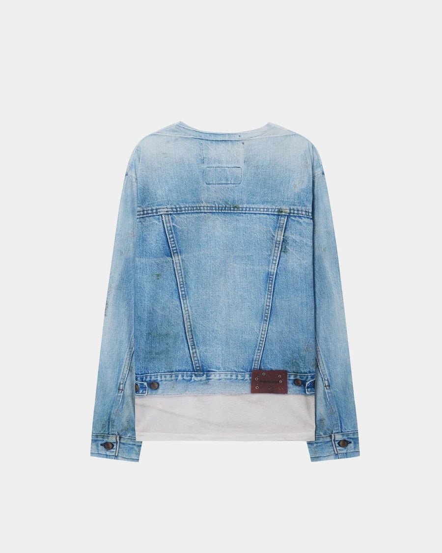 Maglia Trompe l'Oeil con stampa giacca jeans - YES SHOPMaglieADSB ANDERSSON BELLATB1548U-XXS4056375068771