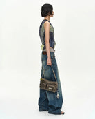 Jeans wide leg con doppia banda check - YES SHOPJeansADSB ANDERSSON BELLAPA910U-W24