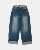 Jeans wide leg con doppia banda check - YES SHOPJeansADSB ANDERSSON BELLAPA910U-W24
