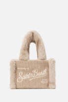 Borsa Vanity Mini in lana beige con profili in pelliccia - YES SHOPBorse a manoMC2 SAINT BARTHVAMI022/00521M-Taglia unica