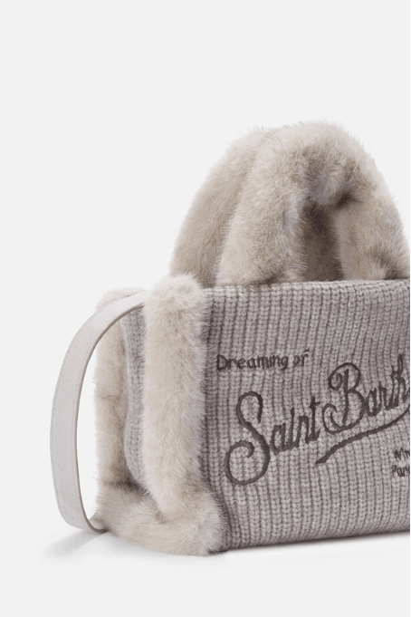 Borsa Vanity Mini in lana con profili in pelliccia - YES SHOPBorse a tracollaMC2 SAINT BARTHVAMI022/03999M-Taglia unica