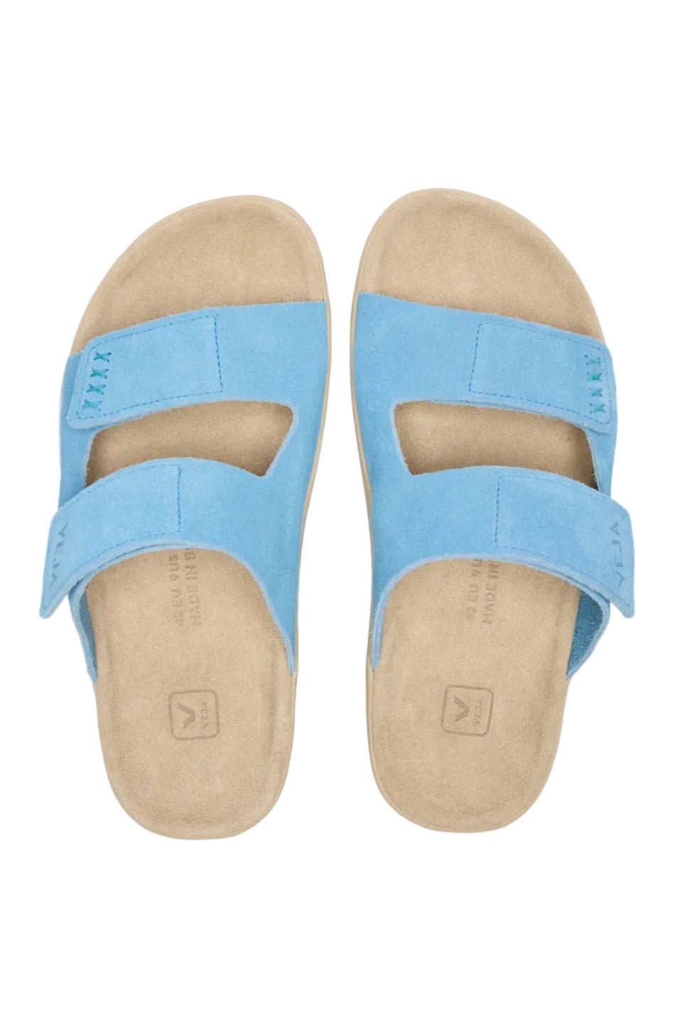 Ciabatta Etna in suede azzurra e mandorla - YES SHOPSandaliVEJASA3221353A-IT 365288349676771