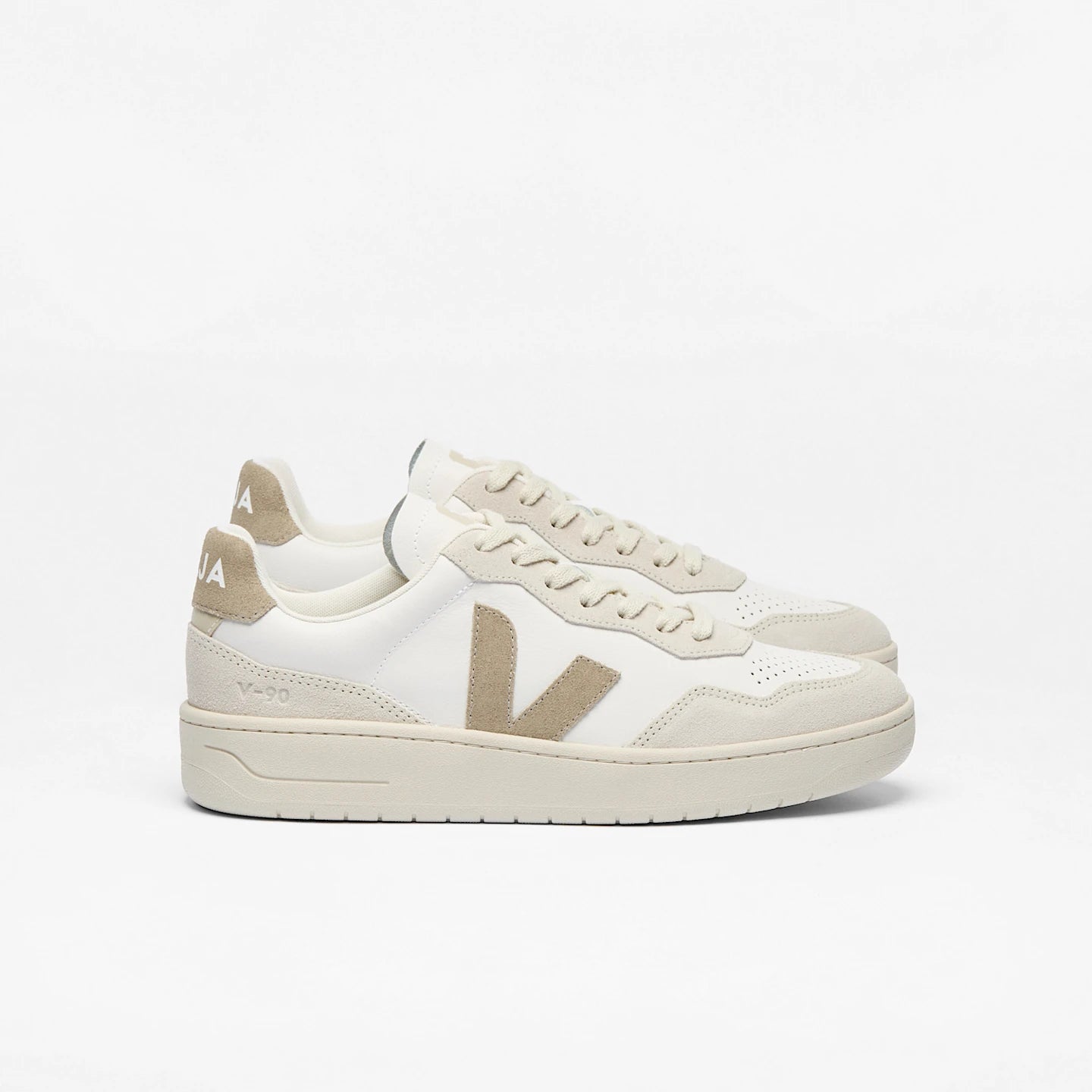 Sneakers V - 90 in pelle bianco e taupe - YES SHOPSneakersVEJAVD2020909BP1P08-IT 387456560901771